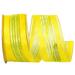 The Holiday Aisle® Sheer Ticking Stripe Value Wired Edge Ribbon, Polyester in Yellow | 1.5 H x 6 W x 6 D in | Wayfair