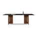 Orren Ellis Dylam Dining Table Wood in Black/Brown/Gray | 29.53 H x 78.74 W x 35.43 D in | Wayfair 03B8CC8AA1D44C6B89147A52BF20B760