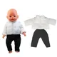 Cute Doll Clothes Born New Baby Outfits Fit 43cm Doll Down Jacket Trousers For American Girl Doll