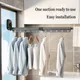 Retractable Clothes Drying Rack No Punching Laundry Drying Rack Wall Mount Suction Cup Drying Rack