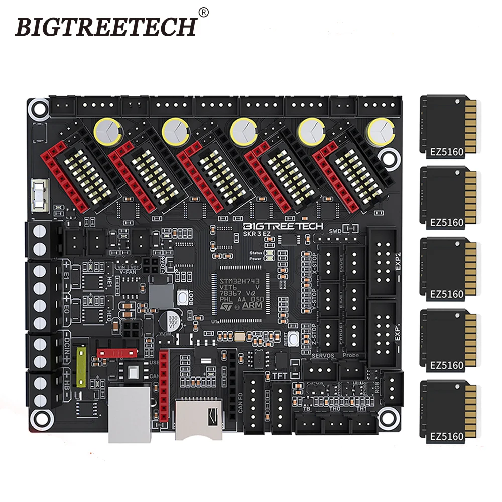 BIGTREETECH BTT SKR 3 EZ 32 Bit Motherboard EZ5160 Pro TMC2208 Upgrade SKR2 Steuerplatine Für Raspberry Pi Ender 3 Ender 5 Drucker Image