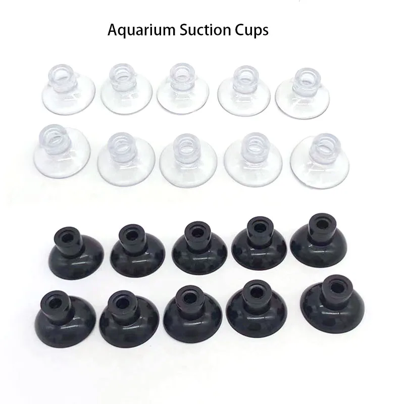 10Pcs Transparent Schwarz Aquarium Saugnapf Luft Rohr Halter Sucker für Aquarium Pumpe Sauerstoff Luft Rohr Befestigungs Clip Zubehör Image