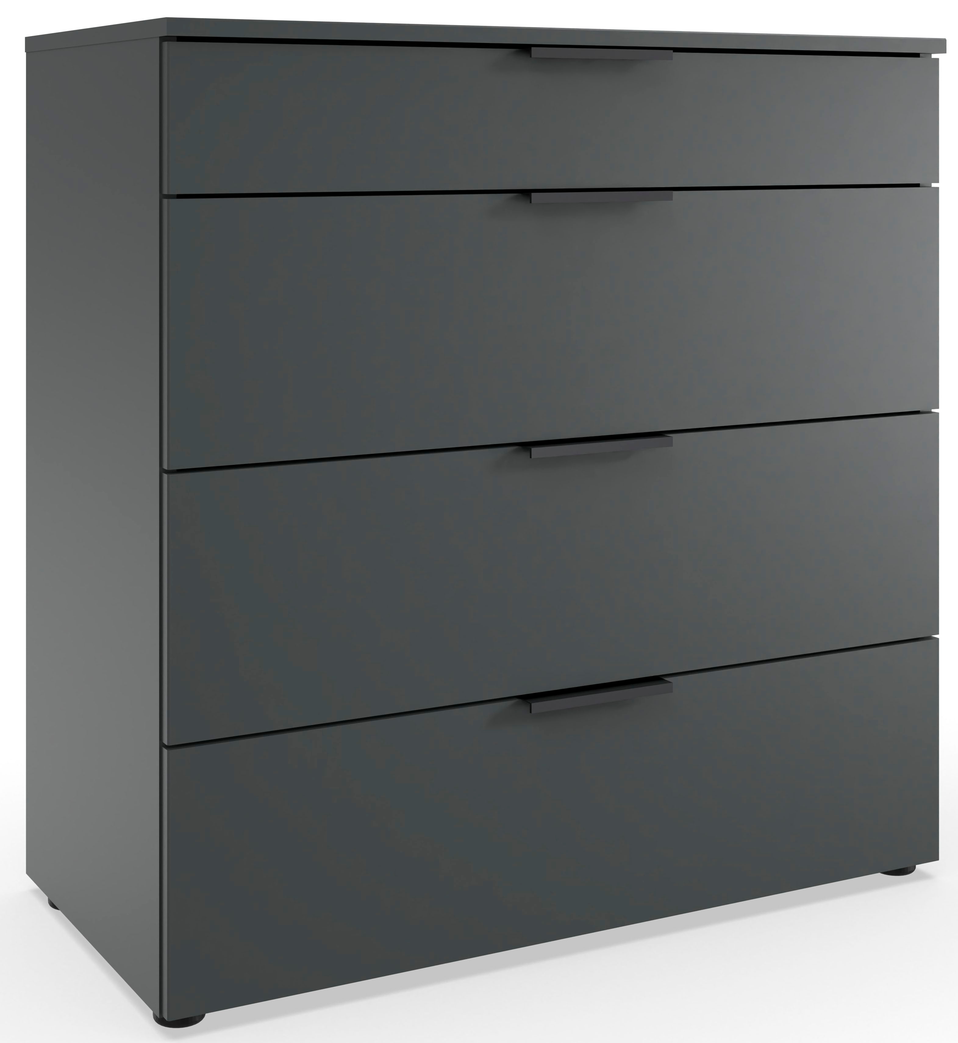 Schubkastenkommode WIMEX "Level by fresh to go", grau (graphit), B:81cm H:84cm T:41cm, Spanplatte, Sideboards, 4 Schubladen mit soft-close Funktion, 81cm breit, 84cm hoch Image