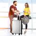 Silver Luggage Sets 3 Piece Travel Suitcase Sets Spinner Suitcase Lightweight Carry On Hardside Luggage 20''24''28''