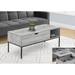 Monarch Specialties - Coffee Table, 42" L, Rectangular, Cocktail, Lift-Top, Grey, Black Metal, Contemporary, Modern