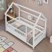 Twin White House Bed Floor Bed w/ Roof Montessori Bed/ Playhouse Bed