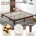 Costway King Size 14'' Wooden Bed Frame Mattress Platform Wood Slats