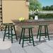 Polytrends Laguna HDPE All Weather Poly Outdoor Patio Bar Stool - Saddle Seat 29" (Set of 3)