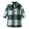 Eashery Girls and Toddlers Lightweight Jacket Cotton Windproof Warm Winter Coats Winter Warm Shirt Sweater Tops Jackets for Girls (Green 2-3 Years)