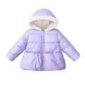 Eashery Girls and Toddlers Lightweight Jacket Print Water-Resistant Jacket Long Sleeve Cotton Pullover Toddler Jacket (Purple 18-24 Months)
