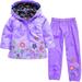 YUNAFFT Tracksuits Hoodies Kids Clearance Toddler Baby Girls Long Sleeve Floral Coat Rainproof Hooded Jacket Trousers Suit