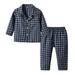 LYCAQL Toddler Boy Clothes Toddler Boys Girls Winter Long Sleeve Plaid Prints Tops Pants 2PCS Outfits Clothes Set for Babys Girls (Grey 2-3 Years)