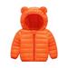 Toddler Girl Clothes Warm Outdoor Windproof Hooded Thick Solid Color Hooded for 6M-4Y Toddler Winter Clothes