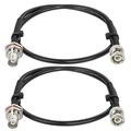 BNC Cable - 2PCS 50 ohm RG58 BNC Male to Female Coax Cable Bulkhead 2FT Low Loss Antenna Extension Cable