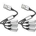 USB 1 to 3 Port Splitter Cable USB Type A Splitter 1 Male to 3 Female USB 2.0 Adapter USB Power Splitter USB