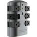 Power Strip Surge Protector - 6 Rotating AC Multiple Outlets Flat Pivot Plug - Heavy Duty Wall Outlet Extender