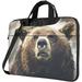 Laptop Shoulder Bag Carrying Case Bear in the Wild Print Computer Bags