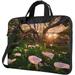 Laptop Shoulder Bag Carrying Case Sunset Flower Forest Print Computer Bags