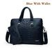 Double Layer Men s Handbag Men Briefcases Leather Handbags Crocodile Pattern Shoulder Bag Male Business Men Laptop Bag Sac Homme
