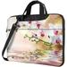 Laptop Shoulder Bag Carrying Case White Orchid in The Pond Print Computer Bags