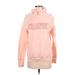 Champion Pullover Hoodie: Pink Graphic Tops - Women's Size Small