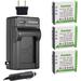 y (3-Pack) and Charger Kit for Fujifilm NP-50 Kodak KLIC-7004 Pentax D-Li68 and Fujifilm FinePix