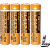 NI-MH AAA Rechargeable y 1.2V 700mah 4 Pack hhr-55aaa bu 3A ies for Panasonic Cordless Phones