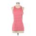 Athleta Active Tank Top: Pink Stripes Activewear - Women's Size Small