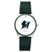 Men's Black Miami Marlins Silicone Strap Wristwatch