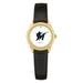 Women's Black Miami Marlins White Dial Leather Wristwatch