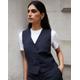 Women's Navy Pinstripe Lined Fitted Tailored Waistcoat