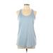 FILA Active Tank Top: Blue Activewear - Women's Size Large