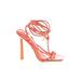 Public Desire Heels: Orange Solid Shoes - Women's Size 9 - Open Toe