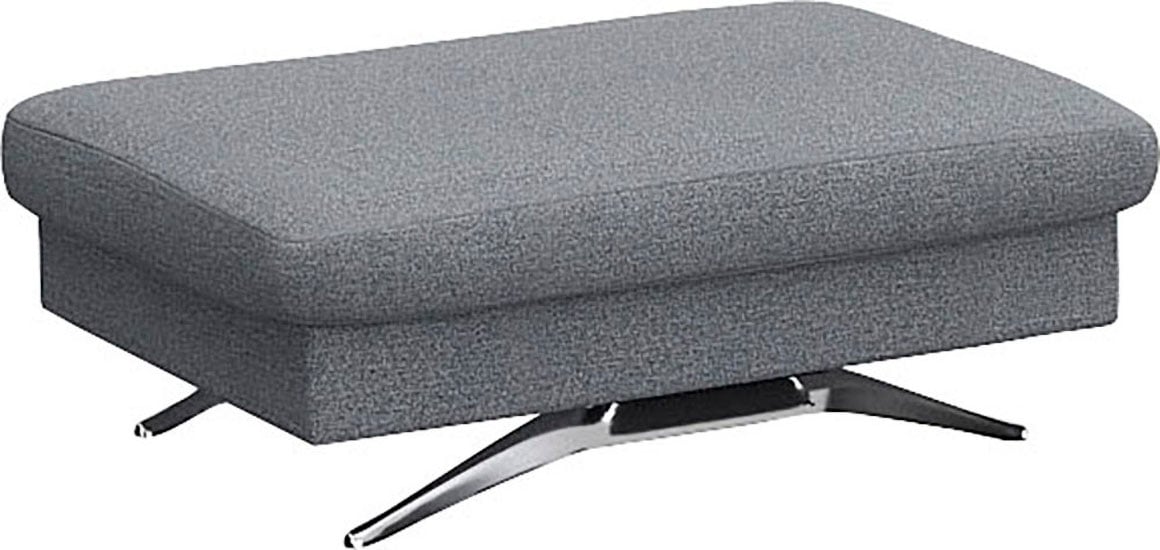 Pouf FLEXLUX "Glow Sitzhocker, Polsterhocker", blau (navy blau), B:95cm H:81cm T:65cm, Leder, Poufs, Pouf, Hocker mit Stauraum, Fuß Alu