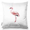 Izabela Peters Cushions With Covers Included, Filled Cushion, Eco-Friendly Velvet Cushions, 60 cm, Flamingo - White, Chair Cushions, Sofa Cushions, Seat Cushions, Large Cushions