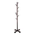 Wooden Coat Rack Stand With 8 Hooks Hall Tree Bamboo Coat Hanger Freestanding Entryway,Hallway, Bedroom, Office for Clothes, Jacket, Scarves (Brown)