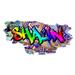 MySticky Custom Graffiti Name Wall Decal: Personalized Hip Hop Vinyl Art, Removable Room Decor Sticker Vinyl | 21.5 H x 44 W in | Wayfair