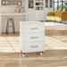 Mr. Kate Tess 3-Drawer Rolling Cart w/ Locking Casters Manufactured Wood in Brown/White | 5.89 H x 15.91 W x 12.97 D in | Wayfair 8379341COM