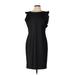 Calvin Klein Casual Dress - Sheath Crew Neck Sleeveless: Black Solid Dresses - Women's Size 12