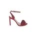 Banana Republic Heels: Red Solid Shoes - Women's Size 8 1/2 - Open Toe