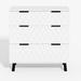 Latitude Run® Sampha 3 - Drawer Manufactured Wood Nightstand Wood in White | Wayfair C23884EAC1BD4AEAA4D821B087727549