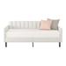 Latitude Run® Twin Metal Daybed Upholstered/Metal/Linen in White | 33 H x 43.5 W x 78.7 D in | Wayfair 3127A84367A443069E0AC13301601F0B