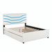 Brayden Studio® Chrislynn Queen Storage Platform Bed Wood & /Upholstered/Faux leather in White | 44.1 H x 64.2 W x 83.1 D in | Wayfair