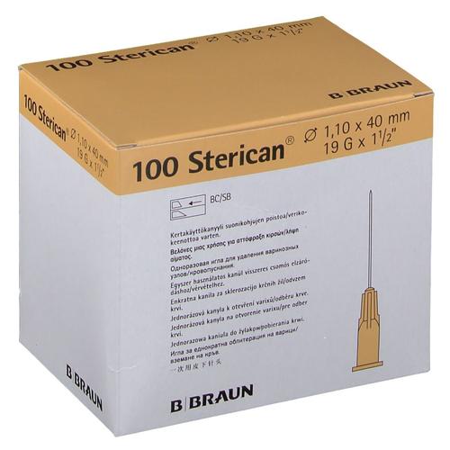 Sterican Kanülen 19 Gx1 1/2 1,1×40 mm SB 100 St Kanüle