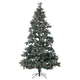 Weihnachtsbaum 240 cm Grün/ Rot Schnee bestreut mit Zapfen, Stechpalmenbeeren und Kunstschnee Weihnachtszeit/ Weihnachten/ Wohnzimmer Modern