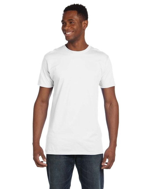 Hanes 498PT Perfect-T PreTreat T-Shirt in White size 3XL | Ringspun Cotton