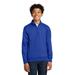 Port & Company PC78YQ Youth Core Fleece 1/4-Zip Pullover Sweatshirt in True Royal Blue size Medium | Cotton Polyester