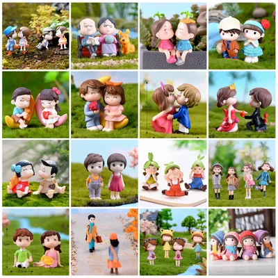 Miniature Fairy Garden Accessories Cute Kawaii Lovers Ornament Statue Figurines Home Garden