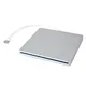 Externe USB DVD Fall für Pro SATA Festplatte DVD Super Multi slot hat aluminium look Silber