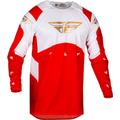 Fly Racing Evolution 2024 rot/weißes Motocross Jersey, weiss-rot, Größe M